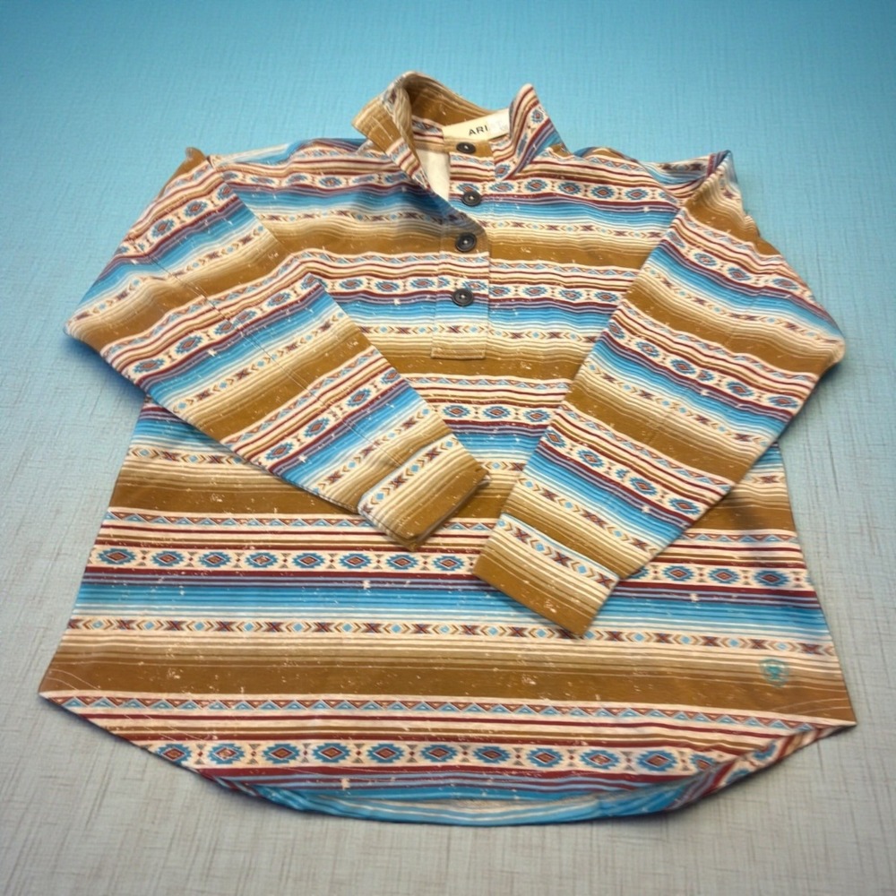 Ariat Hometown Sweatshirt Womens Large Fallon Serape Print Western Pullover NEW